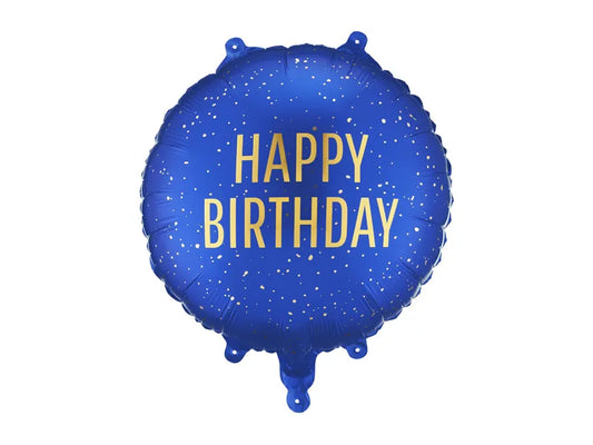 Happy Birthday folija balon teget