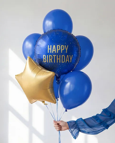 Happy Birthday folija balon teget