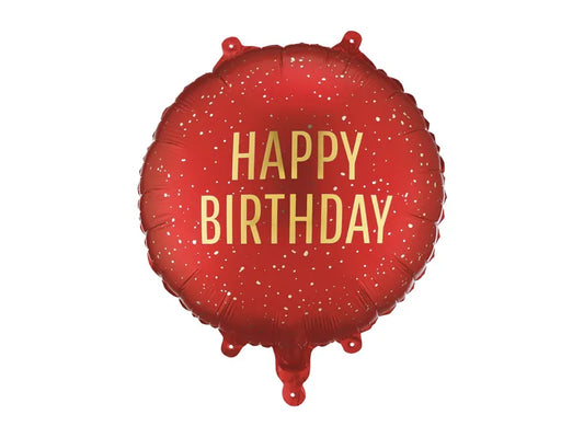 Happy Birthday folija balon tamno crveni