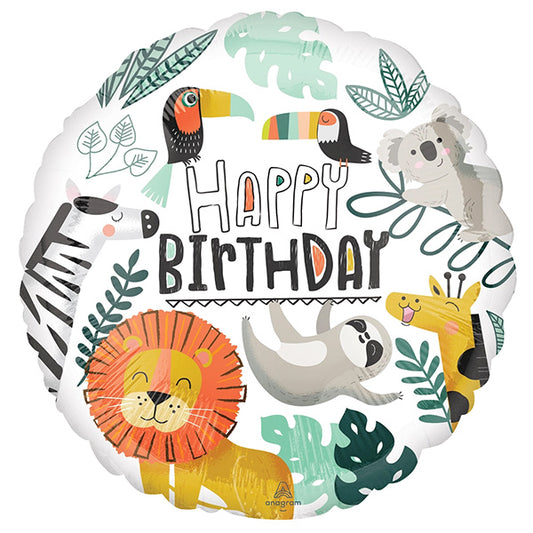 18”45 cm Foil Get Wild Birthday folija balon