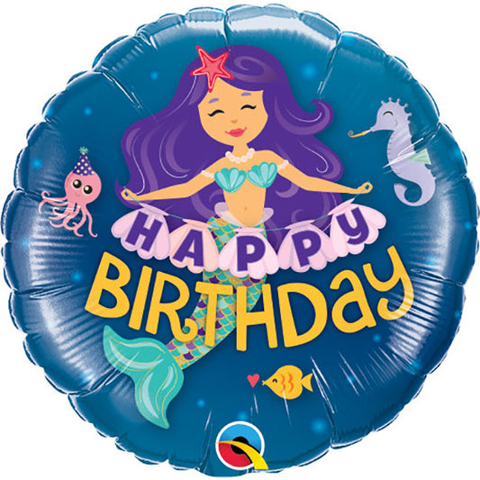 Happy Birthday Mermaid Folija balon