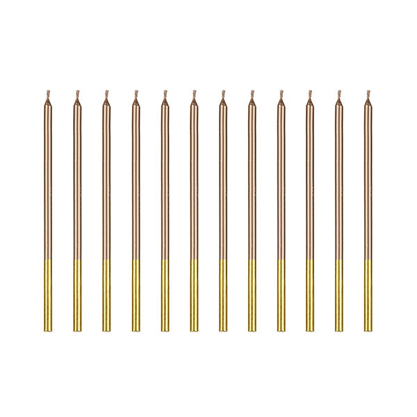 Svecice Roze Zlatne 14 cm (12 kom )