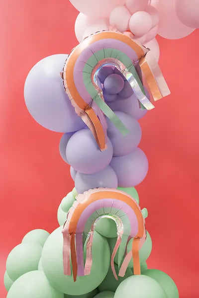 Folija baloni „Duga sa resama“ 38×41 cm – 3 kom