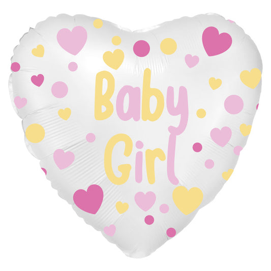 Baby Girl Heart Folija Balon