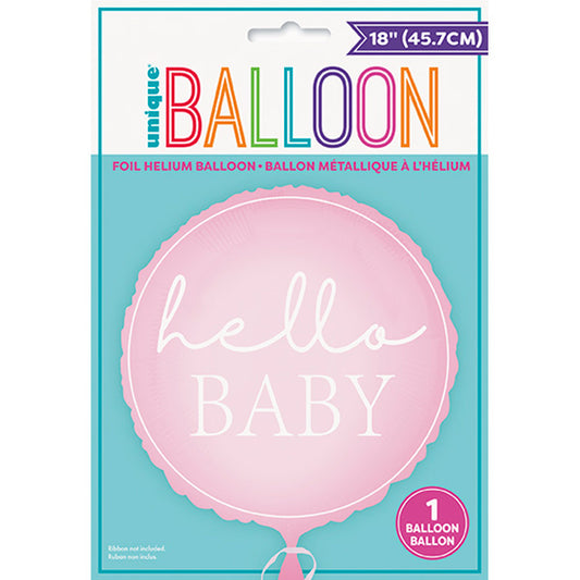 Hello Baby Pink Folija Balon