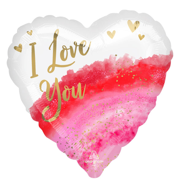 Geode Watercolor Love Folija Balon