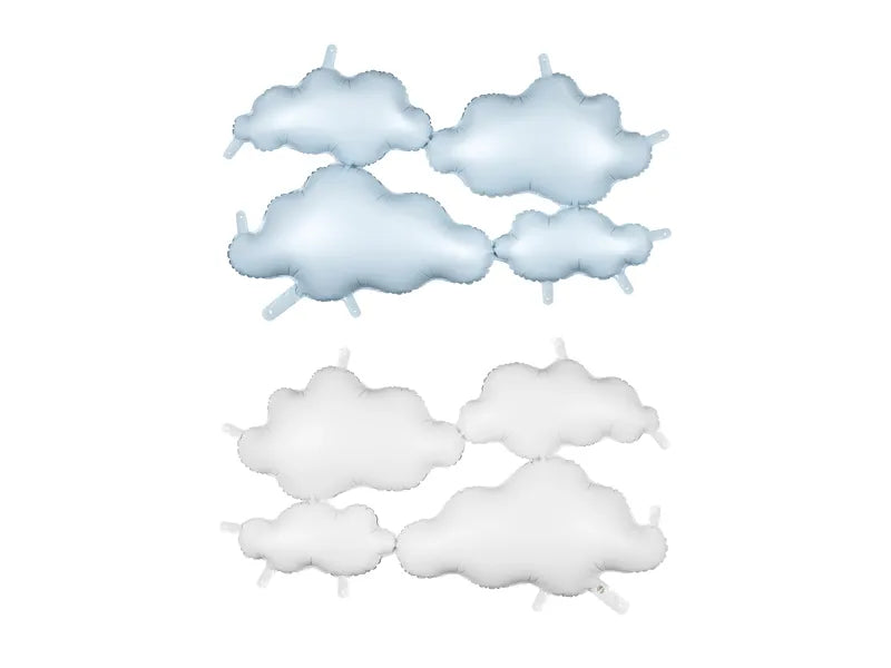 Folija balon „Oblaci“ bela / svetlo plava