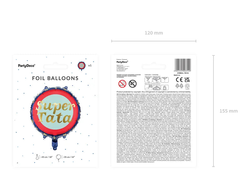 Folija balon „Super Tata“ 45 cm