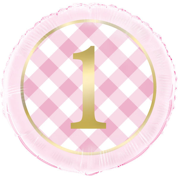 1st Birthday Pink Folija Balon