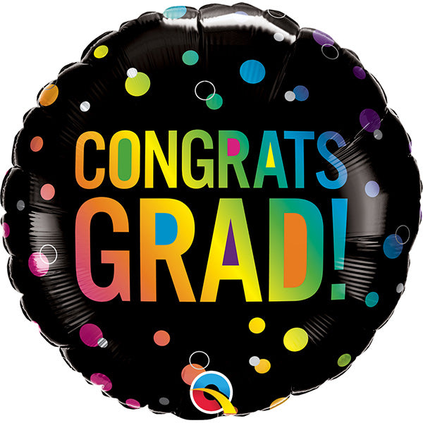 Congrats Grad Ombre Dots Folija Balon