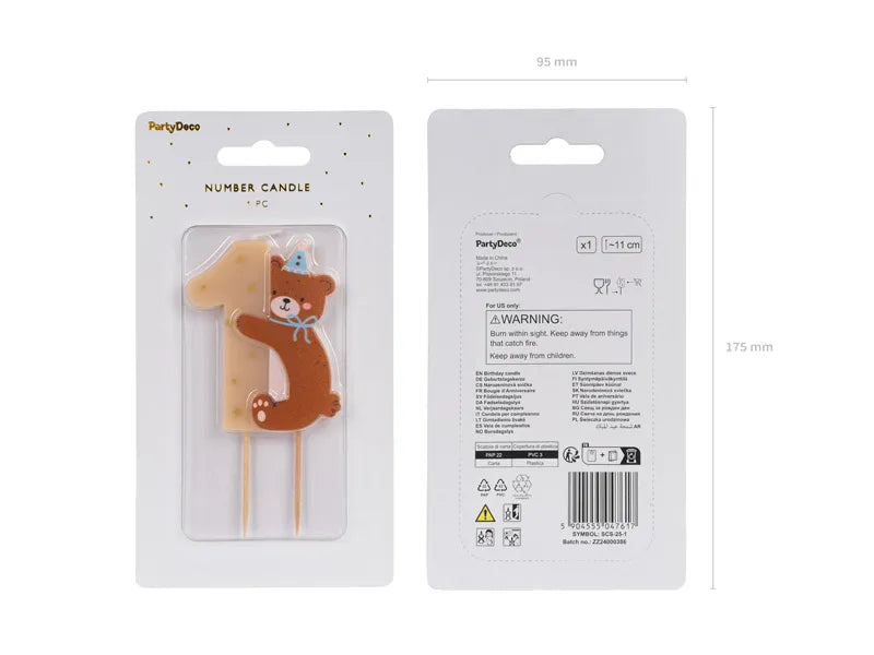 Rođendanska svećica br.1 sa medom