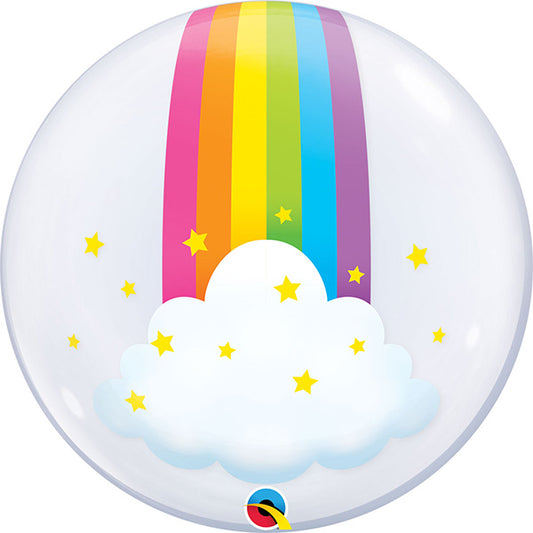 Rainbow Clouds Bubble Balon
