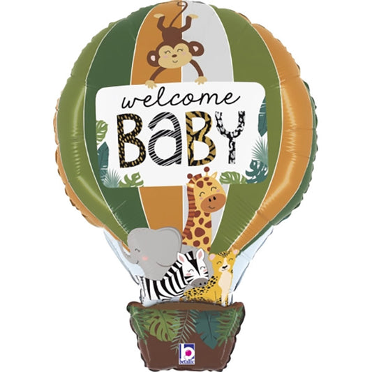 Jungle Animals Welcome Baby folija balon 76 cm