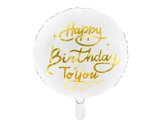 Happy Birthday folija balon beli