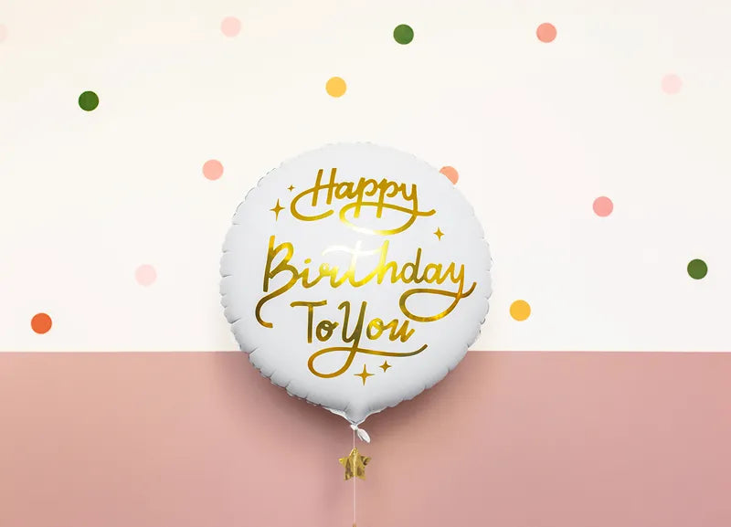 Happy Birthday folija balon beli