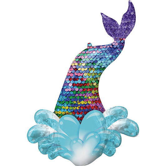 Mermaid Sequin Tail Folija balon