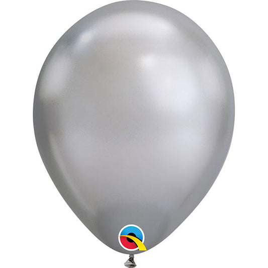 Chrome Silver Latex Baloni
