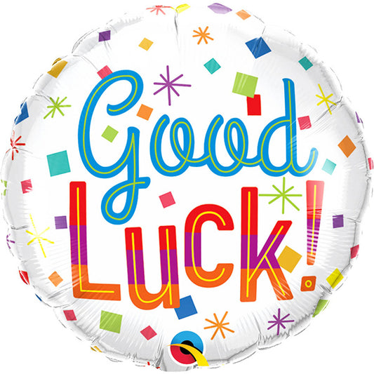 Good Luck Colorful Confetti Folija Balon