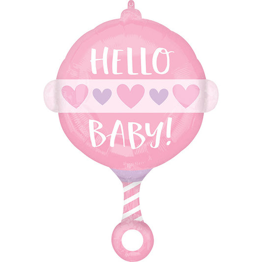 Baby Girl Rattle Folija Balon