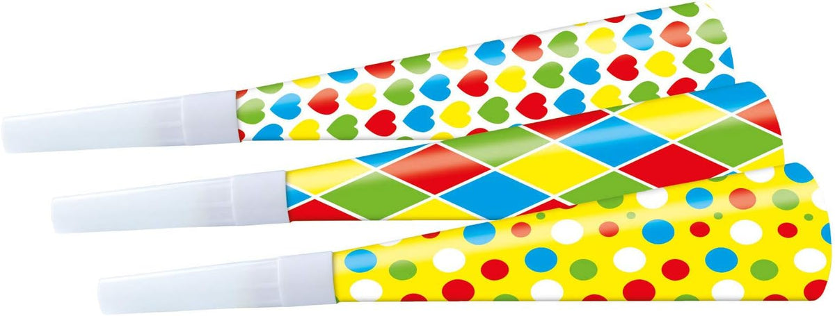 Party trubice od plastike i papira 22cm.