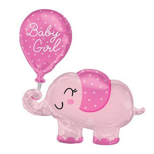 Supershape Baby Girl Elephant folija balon
