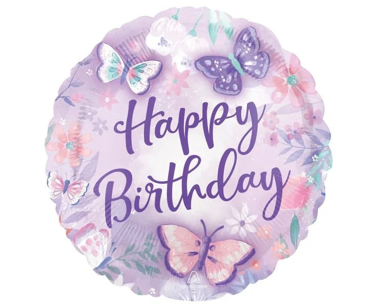 18"46 cm Flutter Happy Birthday folija balon
