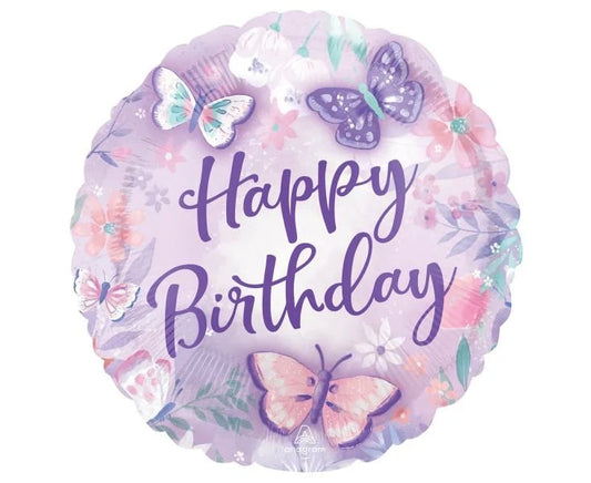 18"46 cm Flutter Happy Birthday folija balon